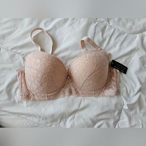 YOUMITA WOMENS BAIGE LACE BRA SIZE 40D